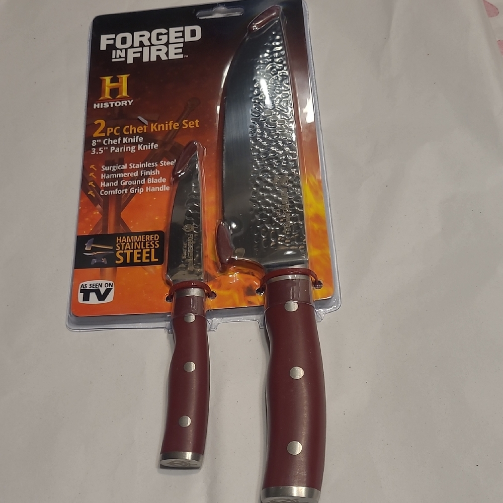 2-Piece Chef Knife Set - Red